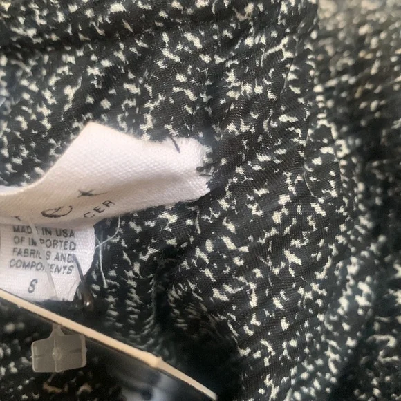 Anthropologie Velvet by Graham & Spencer Black Print One Shoulder Shift Dress S - Picture 13 of 16